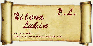 Milena Lukin vizit kartica